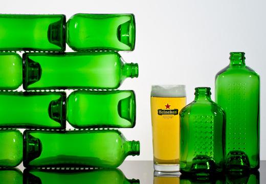Beer Bottles Used a Bricks by Heineken